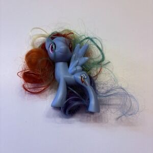 My‎ Little Pony Rainbow Dash Pegasus 3" Brushable Mane Tail Blue Lightning Bolt